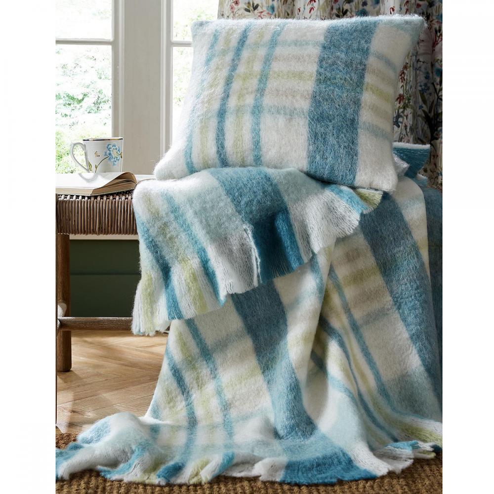 Laura Ashley Colton Check Newport Blu | Seymour's Home