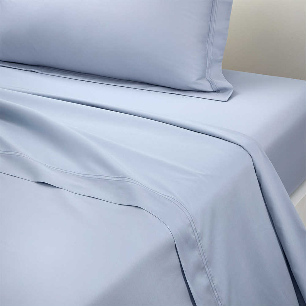 Drap Plat Yves Delorme – Super King Size 270x295 Cm – Blanc/vert Floral