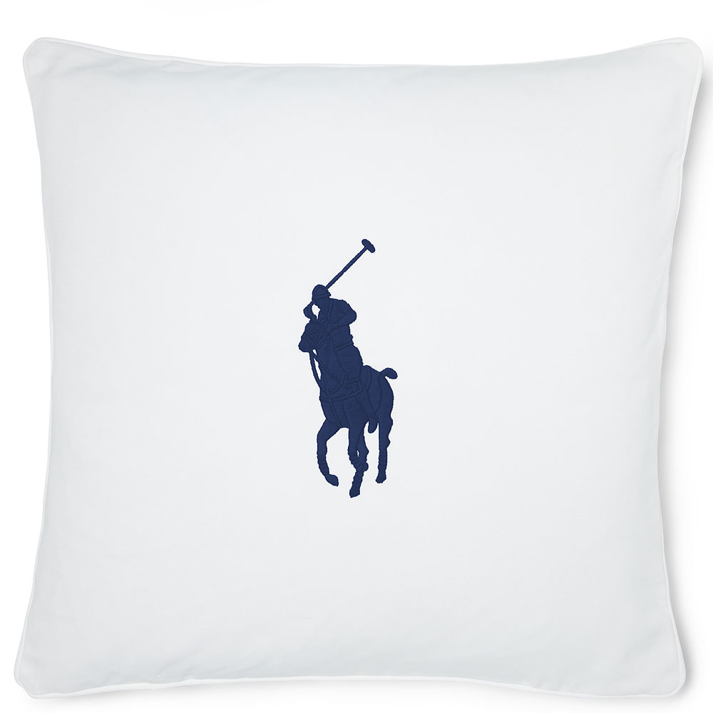Ralph Lauren RL Pony Cushion Case Navy in Cushion Covers at Seymour's Home