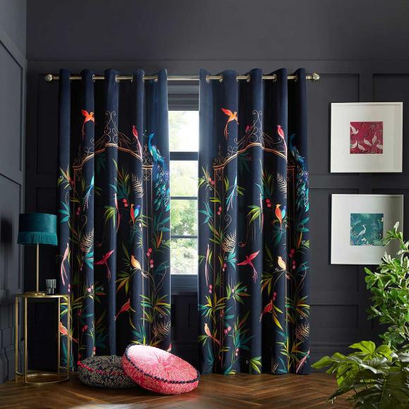 Sara Miller Enchanted Gate Lined Curtains