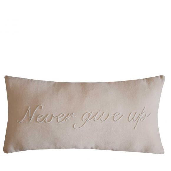 Amanda Holden Never Give Up Cushion Vintage White / Cream