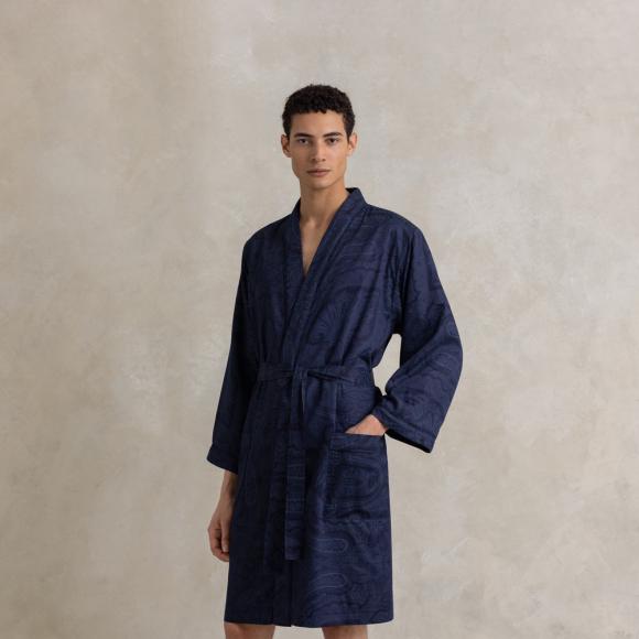 Ralph Lauren Home Doncaster Kimono Robe Navy