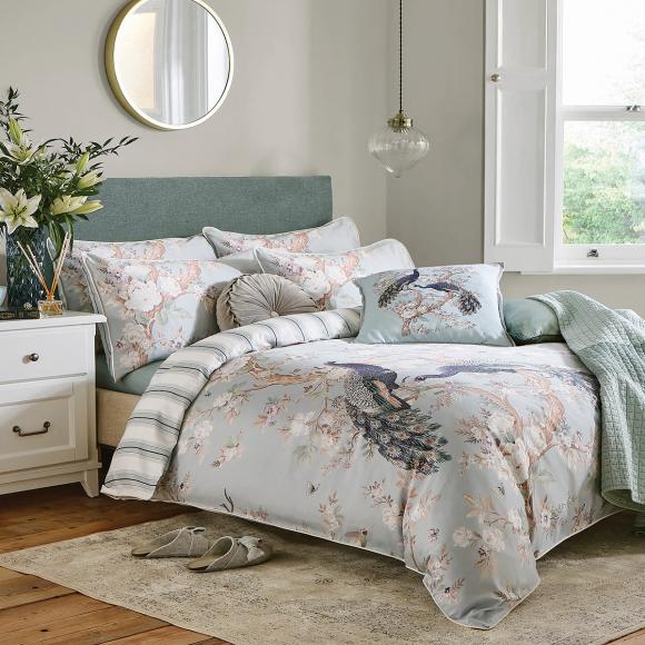 Laura Ashley Belvedere Duck Egg Duvet Cover Set