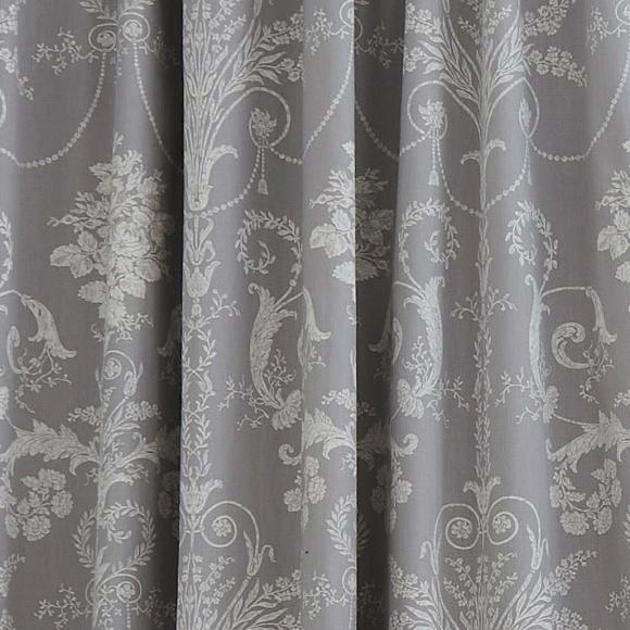 Laura Ashley Josette Steel Pencil Pleated Curtains