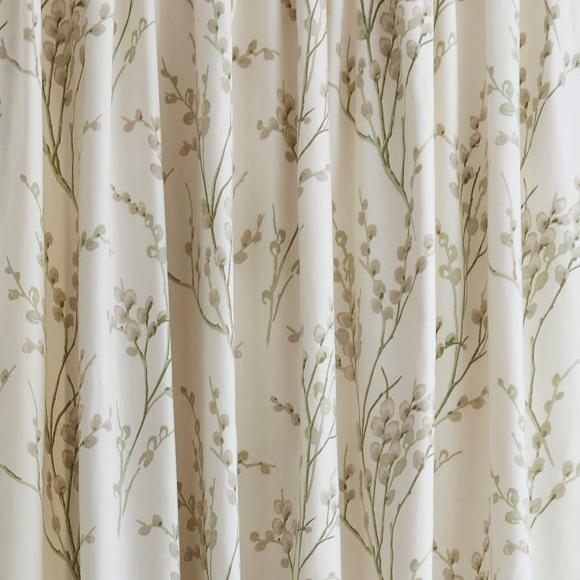 Laura Ashley Pussy Willow Off White / Hedgerow  Thermal Lined Door Curtain