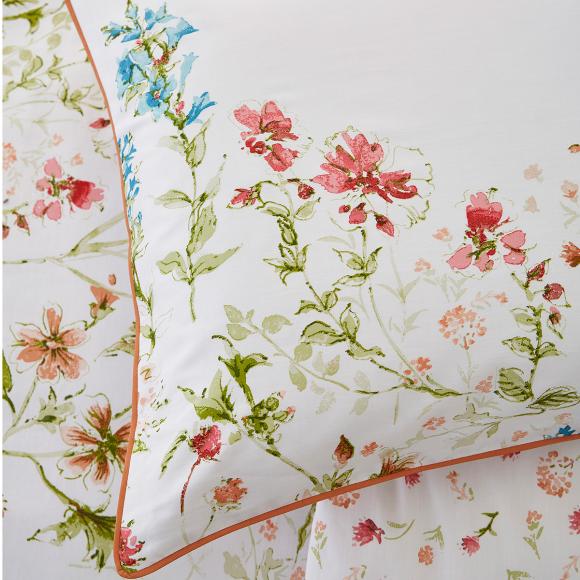 Laura Ashley Wild Meadow Crimson Duvet Cover Set