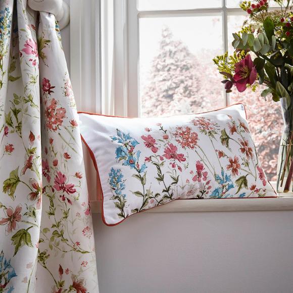 Laura Ashley Wild Meadow Crimson Cushion