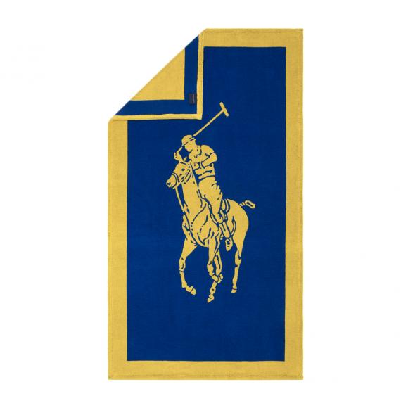Ralph Lauren Home Polo Jacquard Beach Towel Iris Blue / Yellow