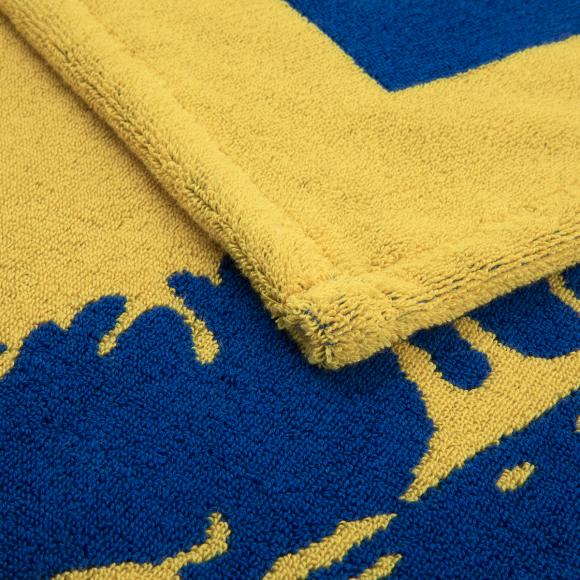 Ralph Lauren Polo Jacquard Beach Towel Iris Blue / Yellow