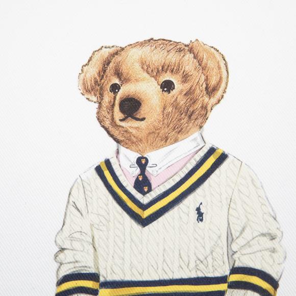 Ralph Lauren Home Preppy Hampton Bear Cushion Cover White