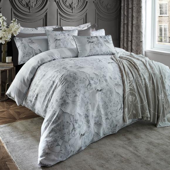 Laura Ashley Tregaron Silver Duvet Cover Set