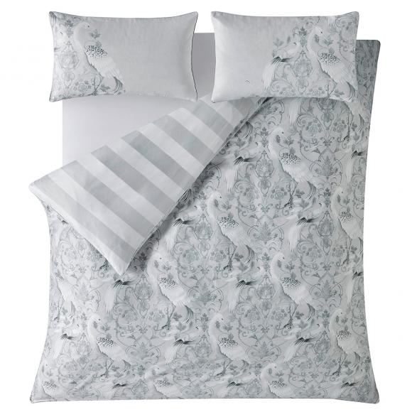 Laura Ashley Tregaron Silver Duvet Cover Set