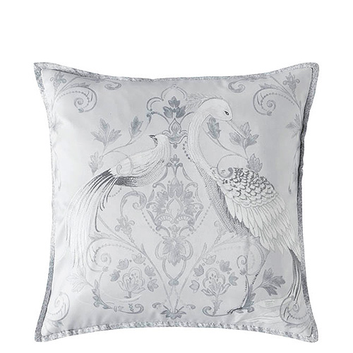 Laura Ashley Tregaron Silver Embroidered Cushion