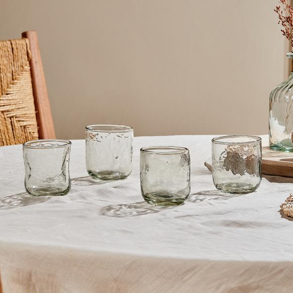 Nkuku Chandani Short Tumbler - Clear Recycled Glass
