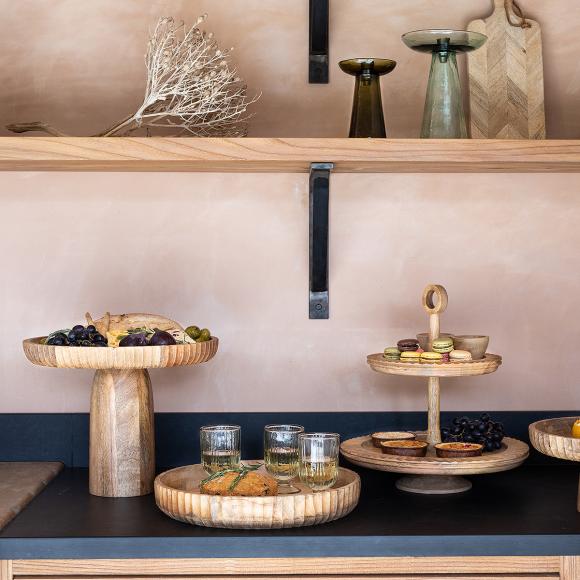 Nkuku Gavivi Mango Wood Serving Bowl 