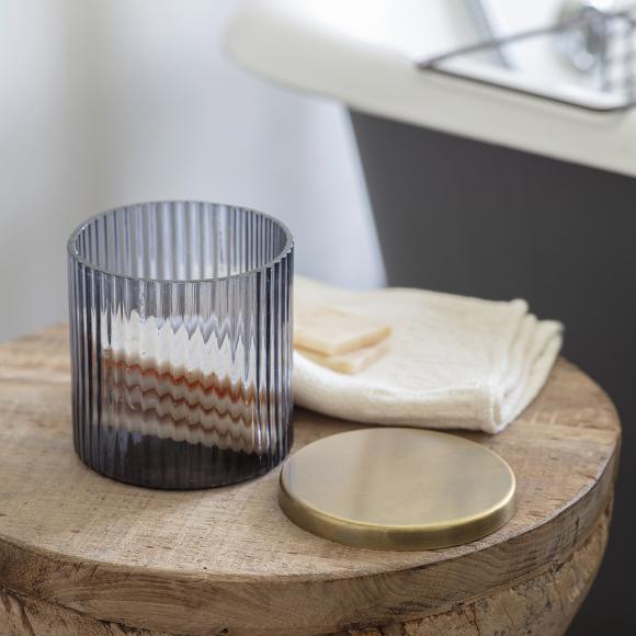 Nkuku Valeska Recycled Glass Storage Pot