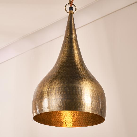 Nkuku Quinn - Small Hammered Metal Pendant 