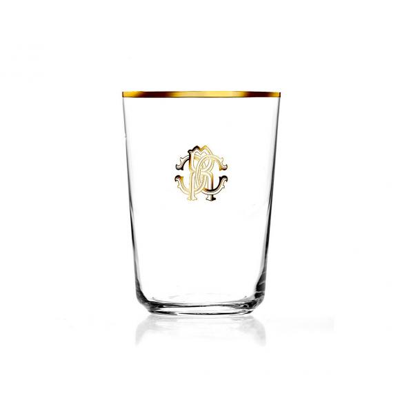 Roberto Cavalli Monogramma Gold Highball Glass
