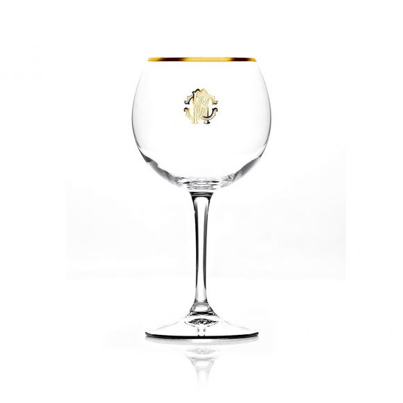 Roberto Cavalli Monogramma Gold Grand Vin Glass
