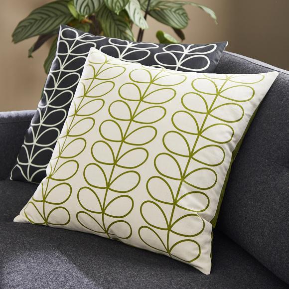 Orla Kiely Small Linear Stem Cushion Monochrome