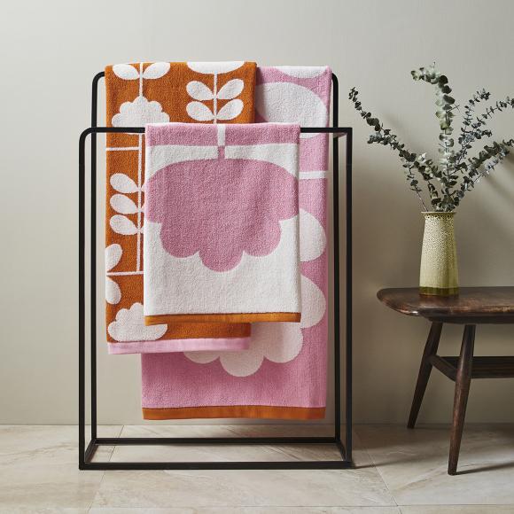 Orla Kiely Cut Stem Towels Tulip & Paprika 
