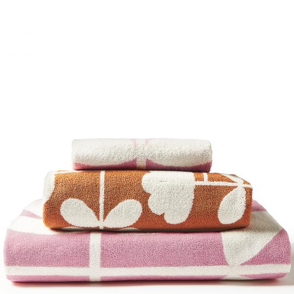 Orla Kiely Cut Stem Towels Tulip & Paprika 