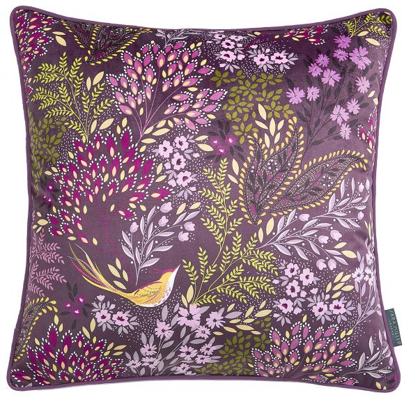 Sara Miller Songbird Plum Cushion