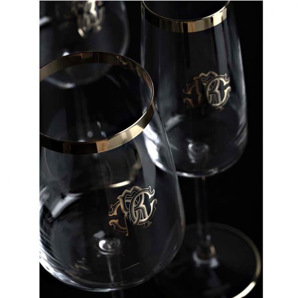 Roberto Cavalli New Monogram Gold Water Goblet