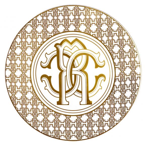 Roberto Cavalli Monogram Gold Plates
