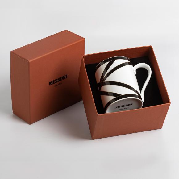 Missoni Home Collection Nastri Black Luxury Mug (Gift Boxed)