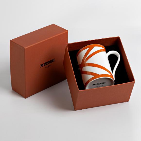 Missoni Home Collection Nastri Orange Luxury Mug (Gift Boxed)