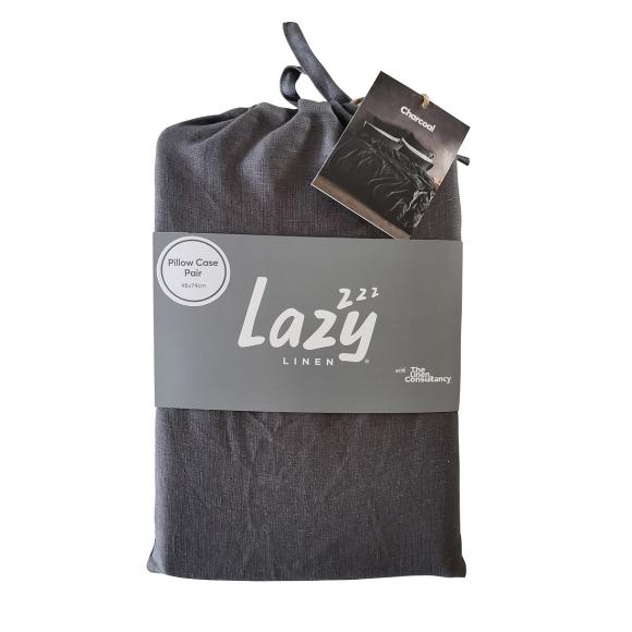 Lazy Linen Lazy Linen Pillowcase Charcoal