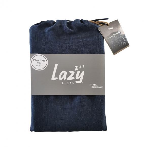 Lazy Linen Lazy Linen Pillowcase Navy
