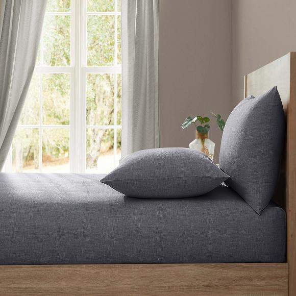Lazy Linen Lazy Linen Fitted Sheet Charcoal