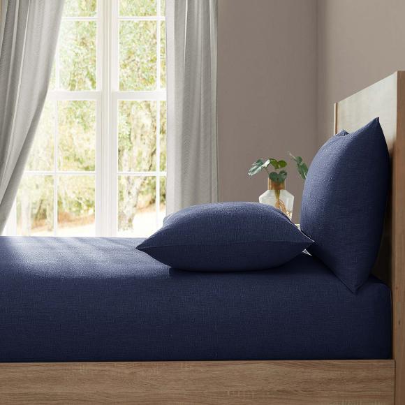 Lazy Linen Lazy Linen Fitted Sheet Navy