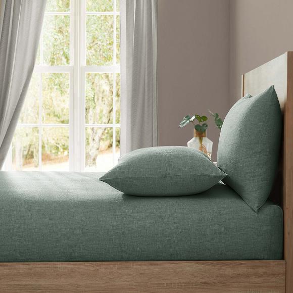 Lazy Linen Lazy Linen Fitted Sheet Green