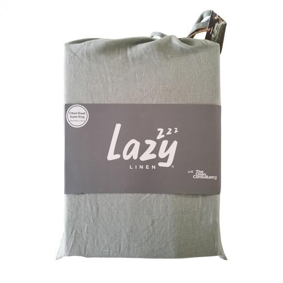 Lazy Linen Lazy Linen Fitted Sheet Green
