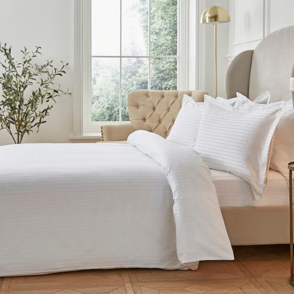 Liddell Liddell 400 Striped Sateen 38cm box depth Fitted Sheet