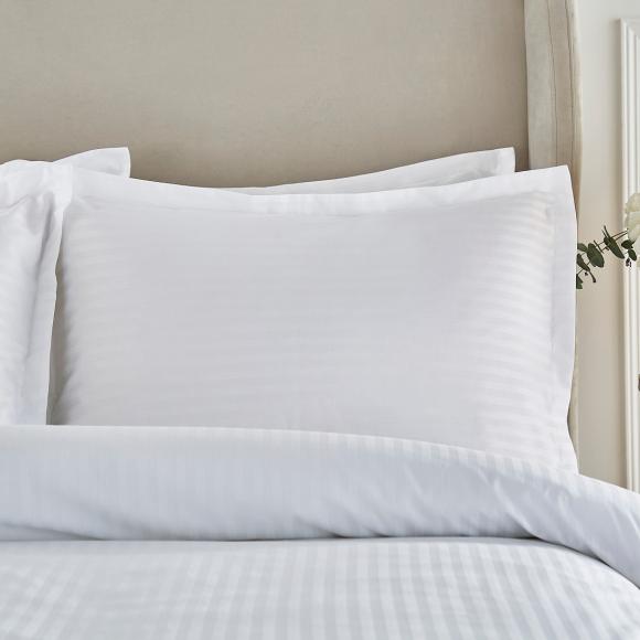 Liddell Liddell 400 Striped Sateen 38cm box depth Fitted Sheet