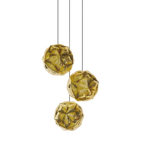 Tom Dixon Puff LED Pendant System Trio Brass