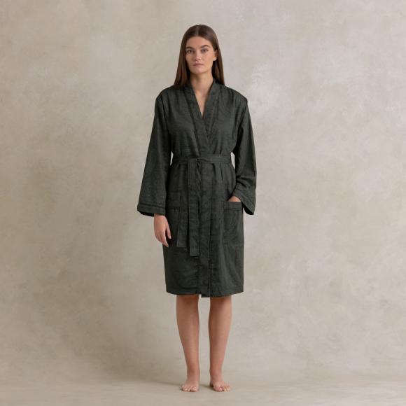 Ralph Lauren Home Doncaster Kimono Robe Dark Green 