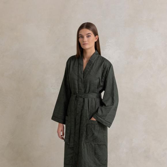 Ralph Lauren Home Doncaster Kimono Robe Dark Green 