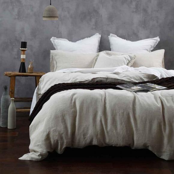 MM Linen Laundered Linen Duvet Cover Set Natural