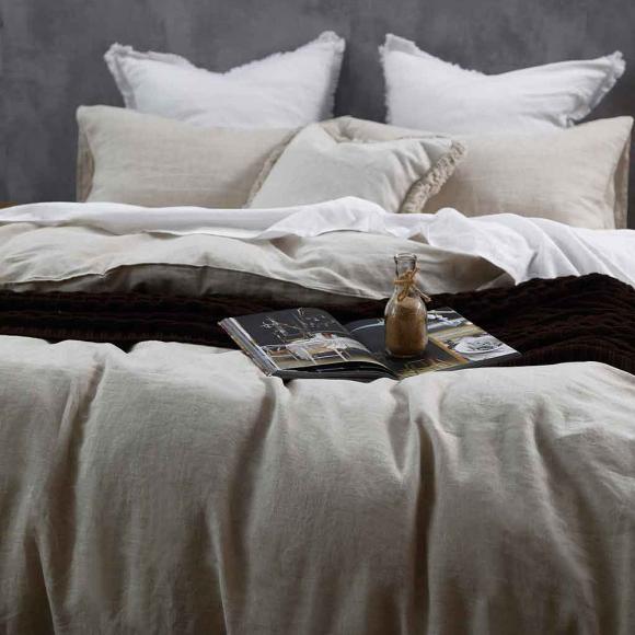 MM Linen Laundered Linen Duvet Cover Set Natural