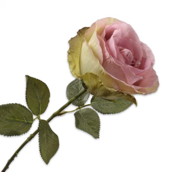 Silk-Ka ROSE STEM Lilac/Green 66cm