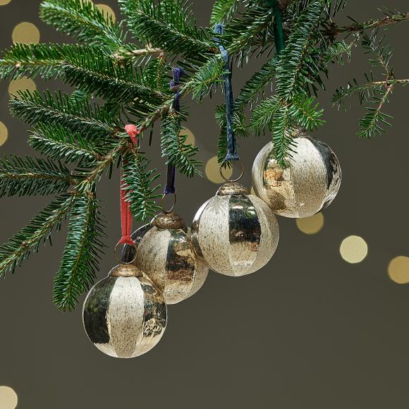 Nkuku Zuri Baubles - Gold - Set of 4 