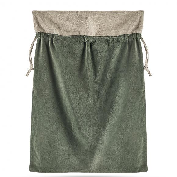 Nkuku Karru -  Cotton Velvet Sack -  Forest Green
