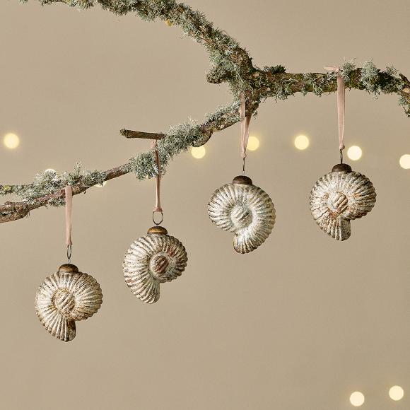 Nkuku Sachin Baubles - Rustic Gold - Set of 4 