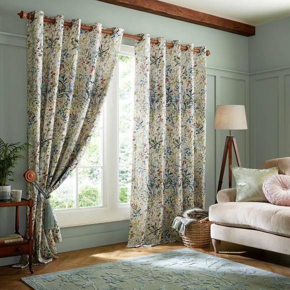 Laura Ashley Pointon Fields Eyelet Curtains