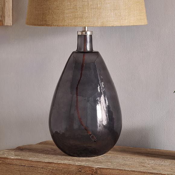 Nkuku Baba Smoke Glass Lamp